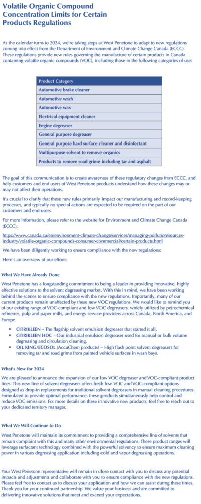 VOC 2024 Regulations West Penetone Canada Your Cleaning Solutions   VOC 2024 Regulations 1 400x1001 